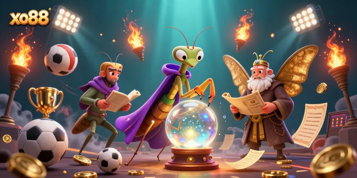 Engage with the world of xo88 as a 3D fortune teller unveils mystical sports betting insights.