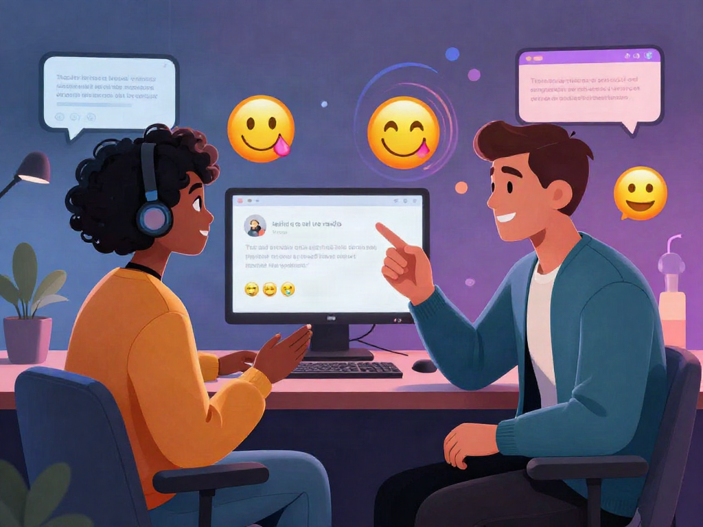 Engaging nsfw ai chat scene depicting avatars conversing in a vibrant digital space.