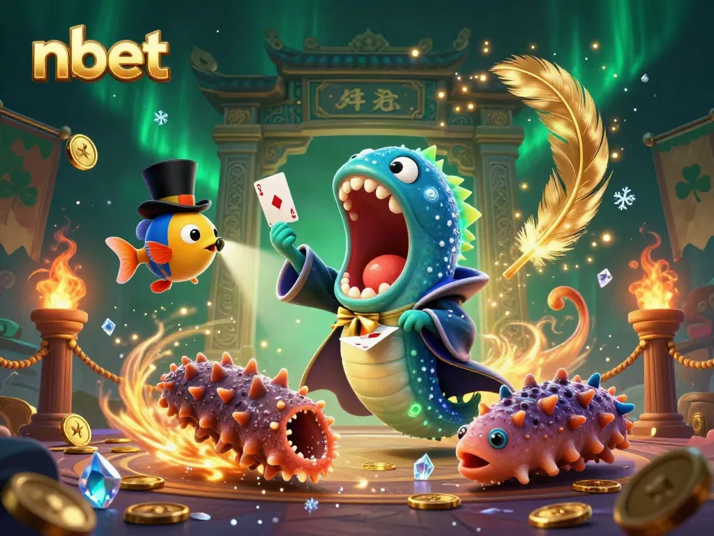 Experience the thrill of nbet with a lively underwater casino scene featuring magical sea creatures.