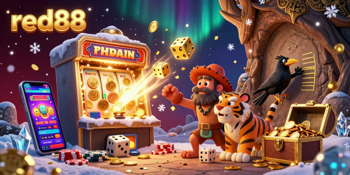 Experience the excitement of red88's prehistoric casino with lively characters and jackpot action.