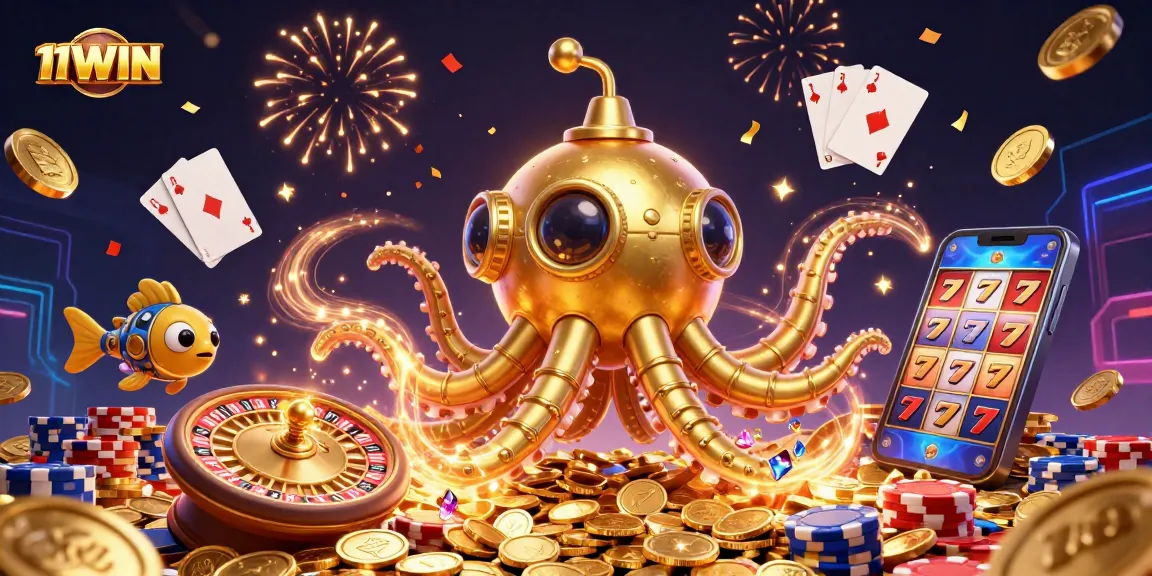 Experience gaming excitement with 11WIN featuring stunning casino visuals and characters.