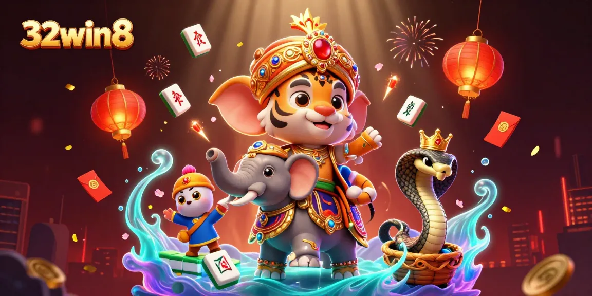 Experience thrilling gameplay and joy at 32win8 with vibrant casino illustrations.
