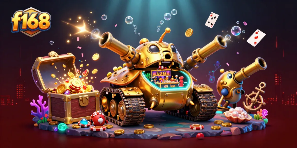 Experience thrilling gambling adventures at f168 with a dynamic casino scene inside a golden beetle tank.