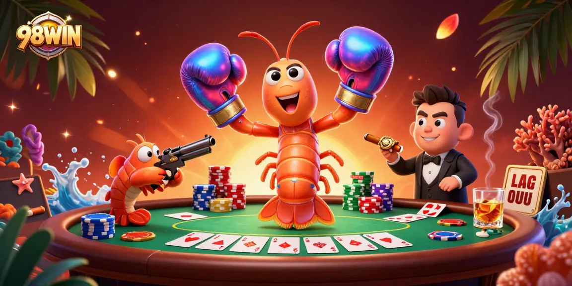 Engage in poker strategies at 98WIN with colorful chips and a thrilling atmosphere.
