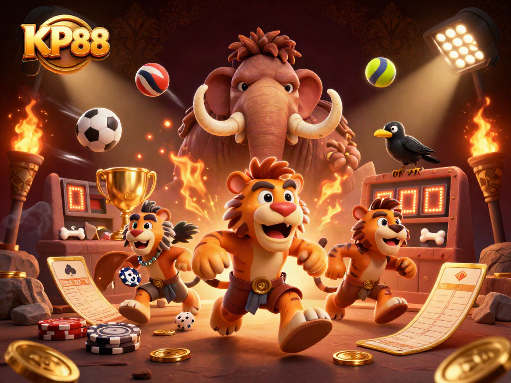 Engage with KP88's thrilling prehistoric casino adventure featuring dynamic sports elements.