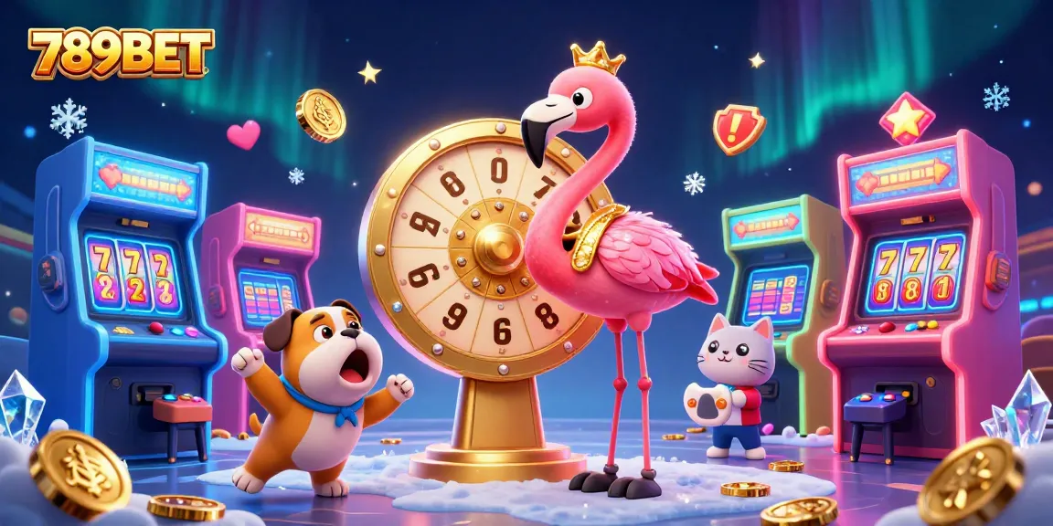 Experience excitement with 789BET's vibrant casino-themed 3D illustration featuring game elements.