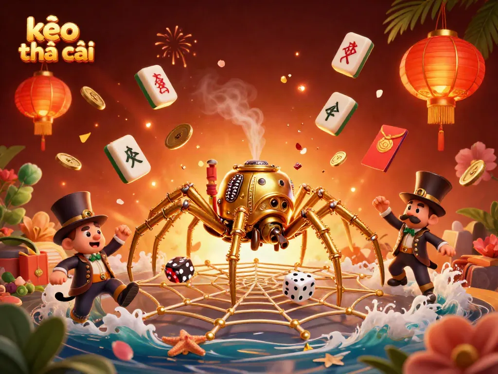 Catching bets and odds in the intricate web of kèo nhà cái with a steampunk twist.