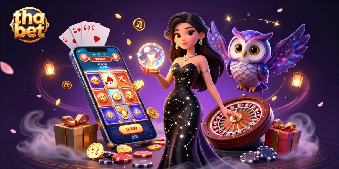 Experience the allure of tha bet with a captivating 3D casino illustration, rich in vibrant colors and engaging game elements.