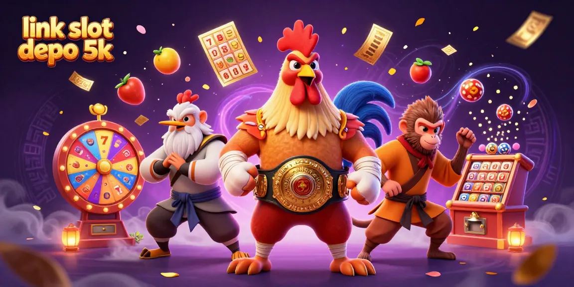 Engage with link slot depo 5k for thrilling slot action featuring vibrant characters and game elements.